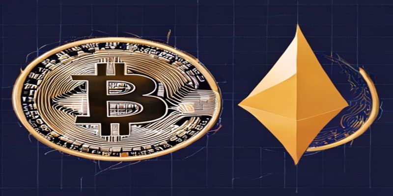 Side-by-side comparison of Bitcoin's proof-of-work vs. Ethereum's proof-of-stake consensus mechanisms